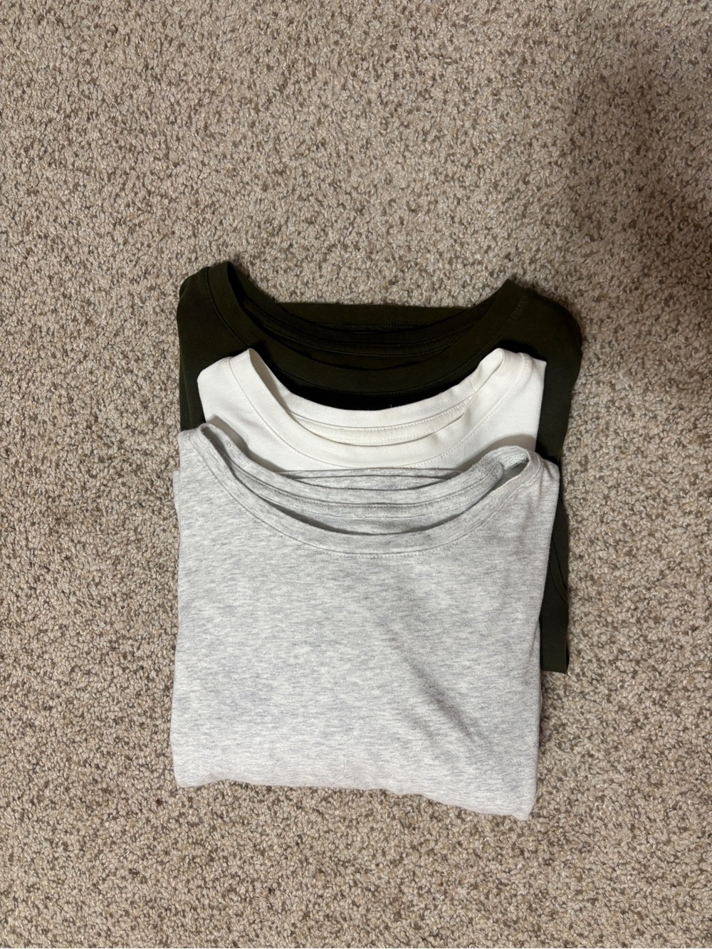 Old Navy Women’s Bestee Long Sleeve Top Bundle - Gray, White, Olive